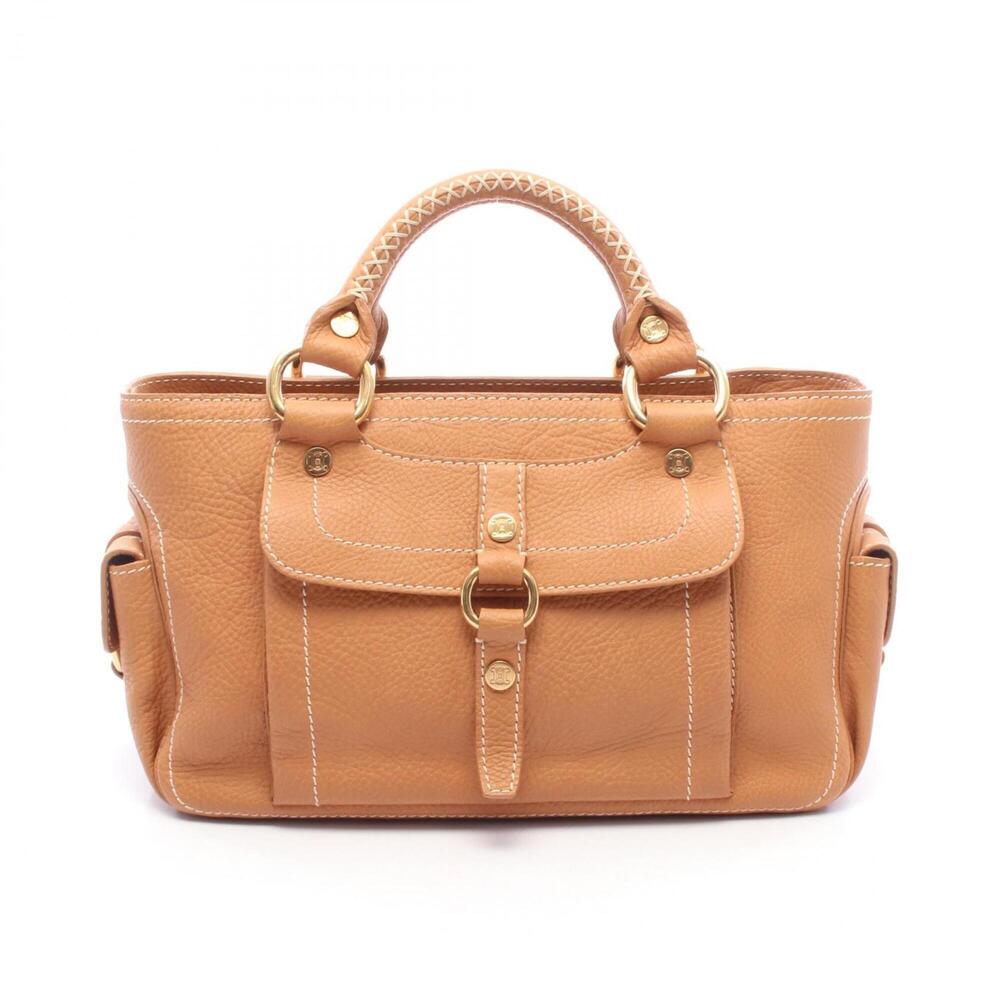 Celine Boogie Bag Handbag, Leather, Women's, Brown
